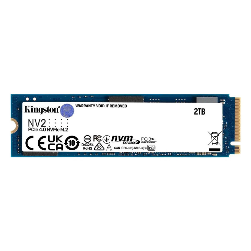 Unidad de estado sólido SSD Kingston NV2 2000GB de capacidad, M.2, NVMe, PCIe 4.0